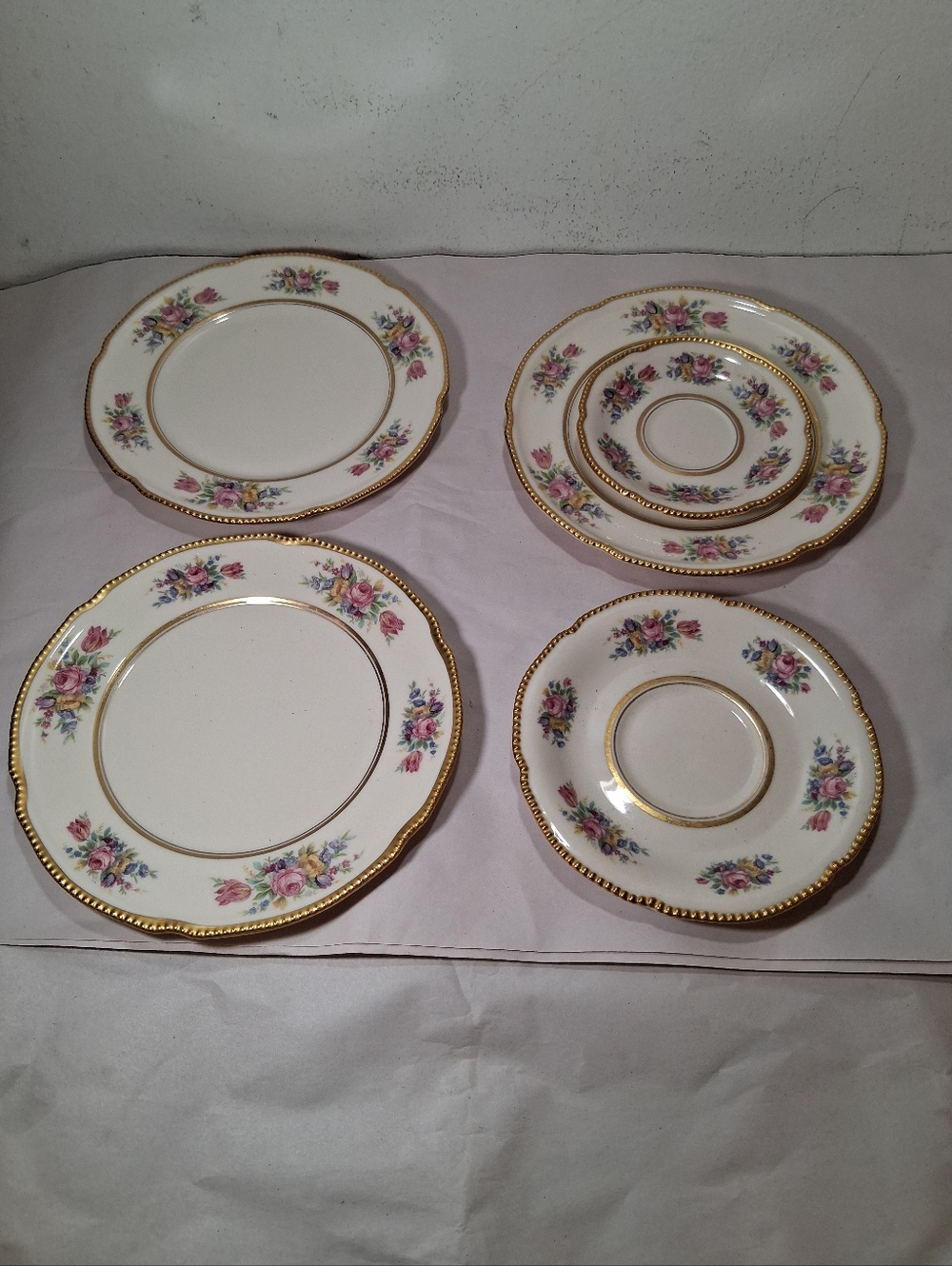 5 Vintage Castleton China "Castleton Bouquet" Dishes.